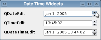 Date Time Widgets